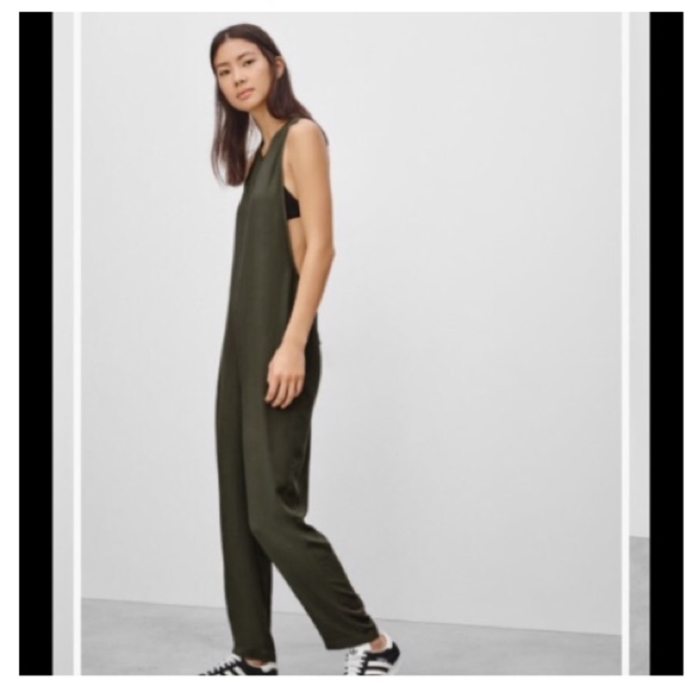 Aritzia Talula Olive Balanchine Jumpsuit 2